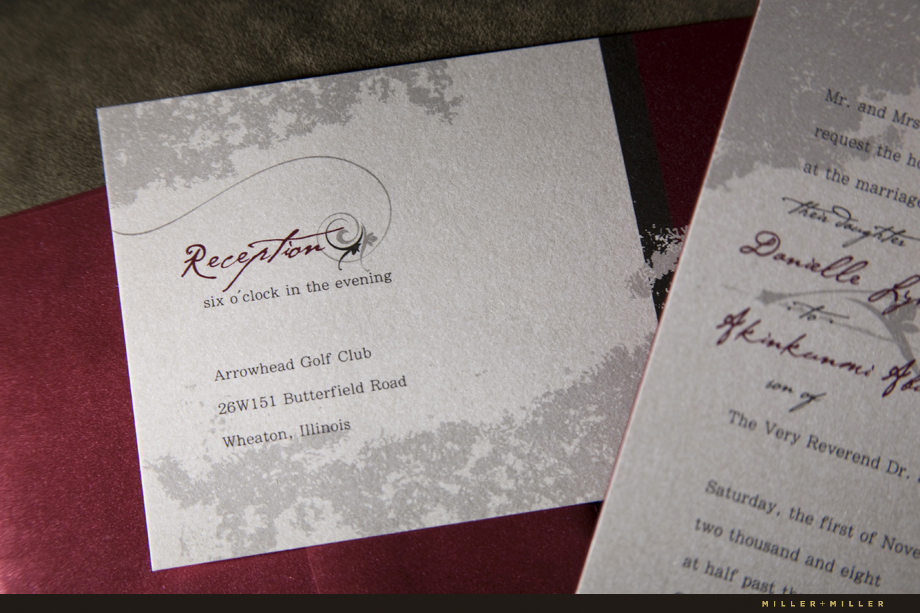 Illinois custom wedding invitation