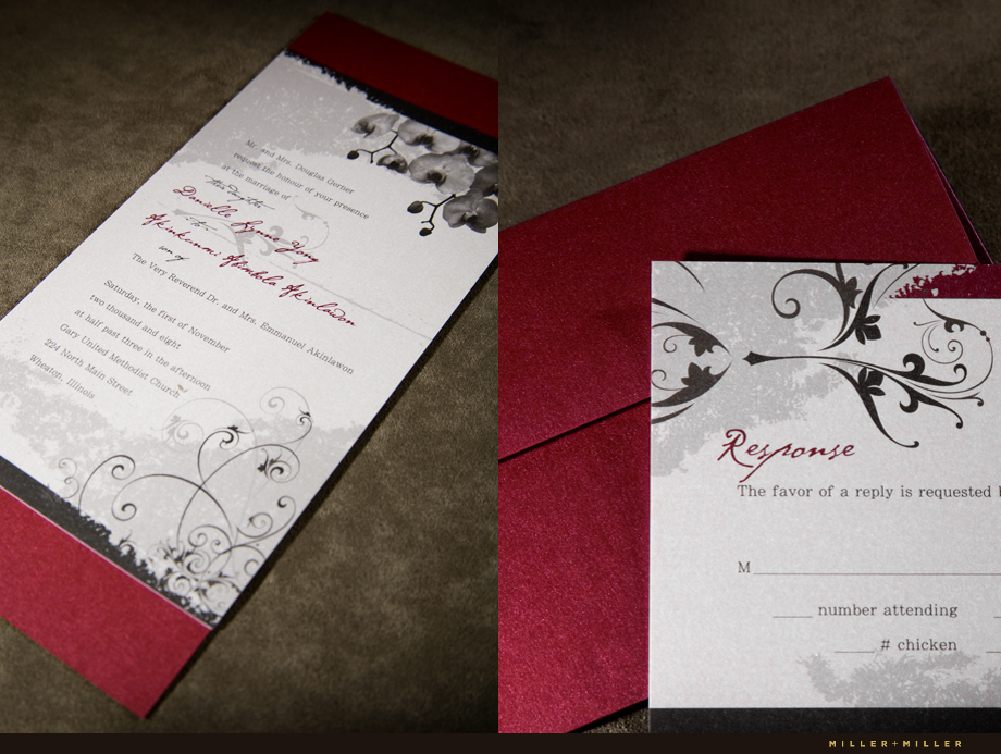 Oakbrook IL wedding invites