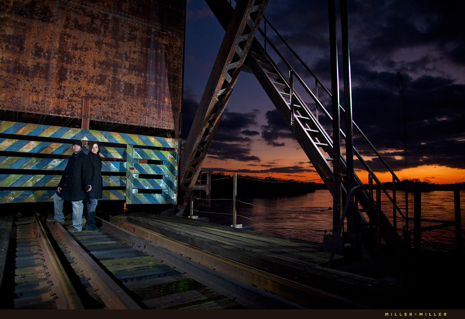 industrial engagement photography sunset