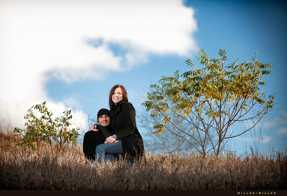 romantic engagement portrait