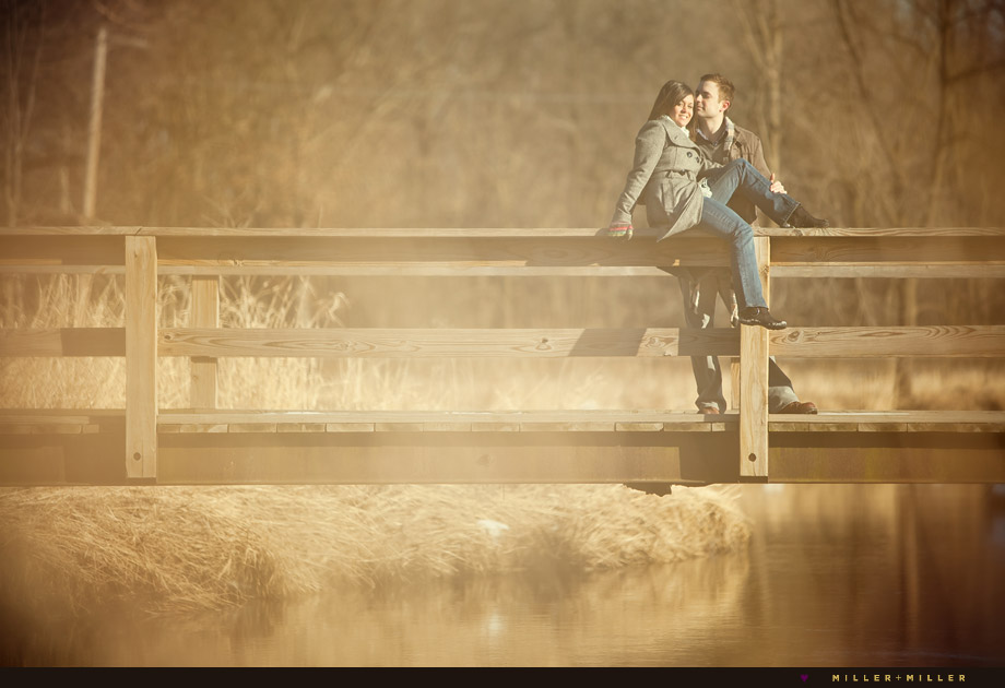 geneva il romantic winter engagement photo