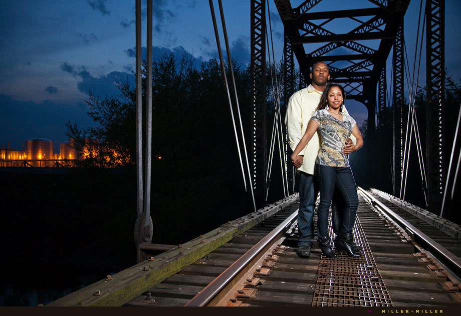 illinois railroad tracks night dramatic engagement images illinois railroad tracks night dramatic engagement images