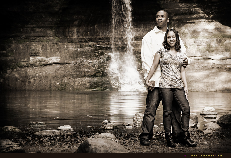 waterfall engagement photo starved rock waterfall engagement photo starved rock