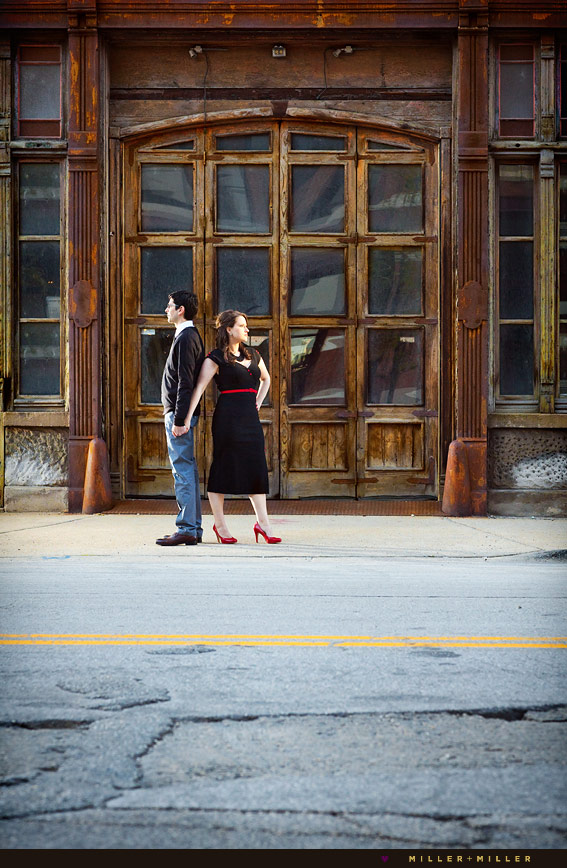 old hollywood style chicago engagement photographer vintage
