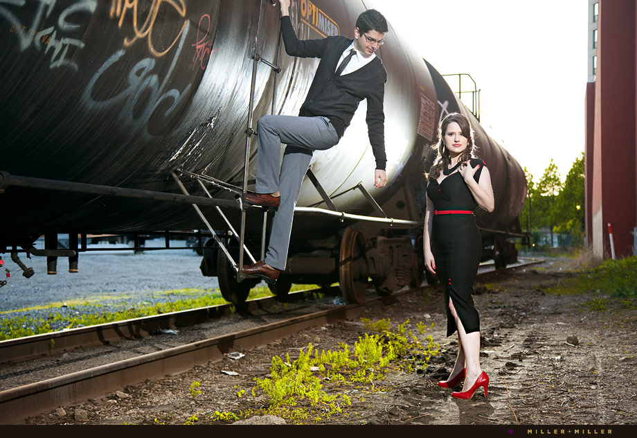 sexy vintage style chicago photos train tracks