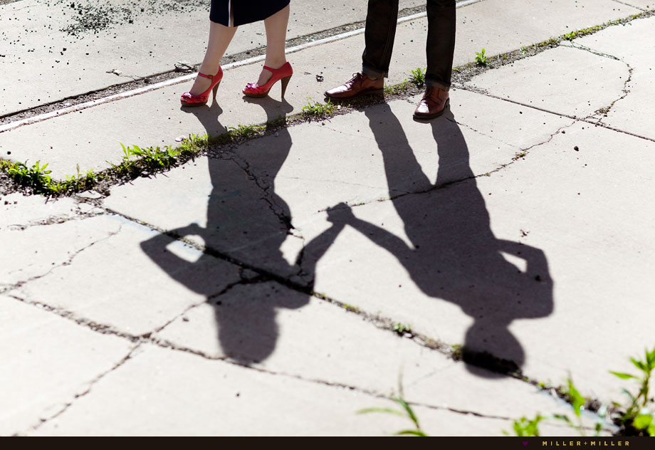 shoes couple shadow chicago street photography