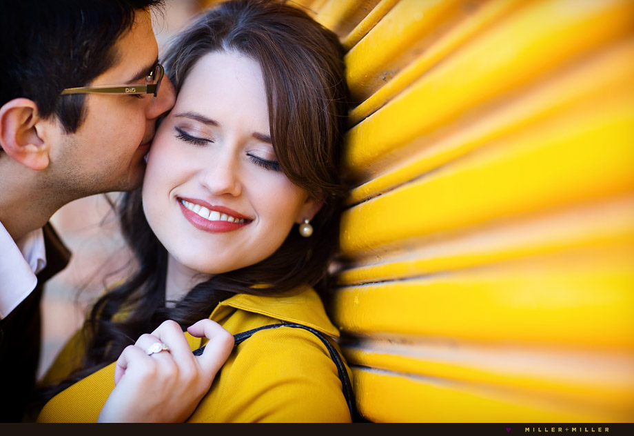 yellow colorful vibrant chicago engagement photographer