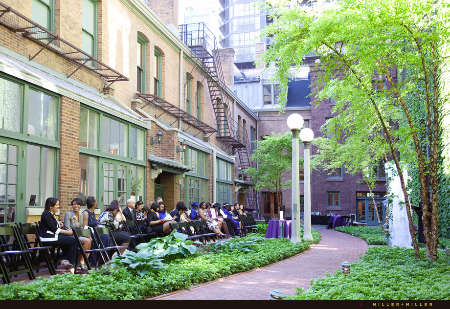 river north outdoor courtyard ceremony