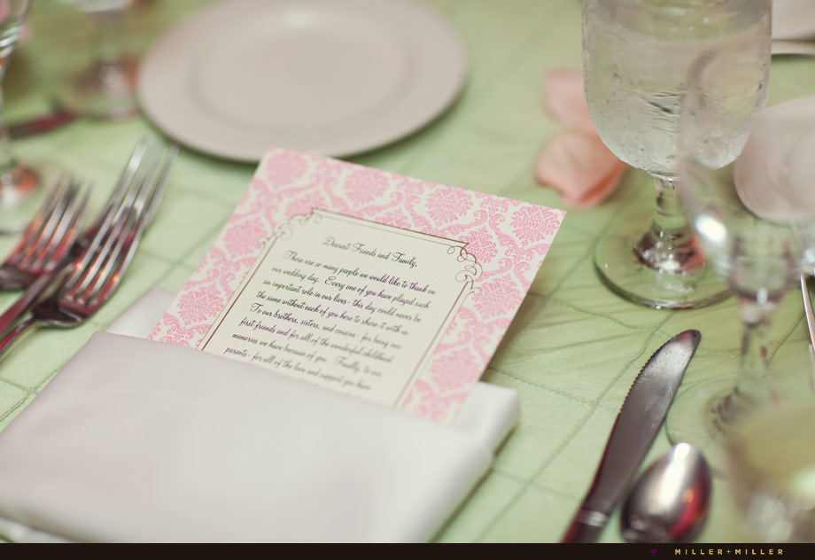 pink sage green place setting pink sage green place setting