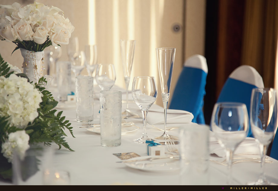 bridal party head table reception dinner