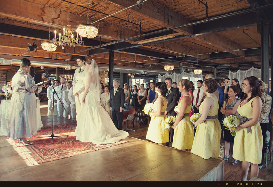 salvage one chicago loft wedding ceremony