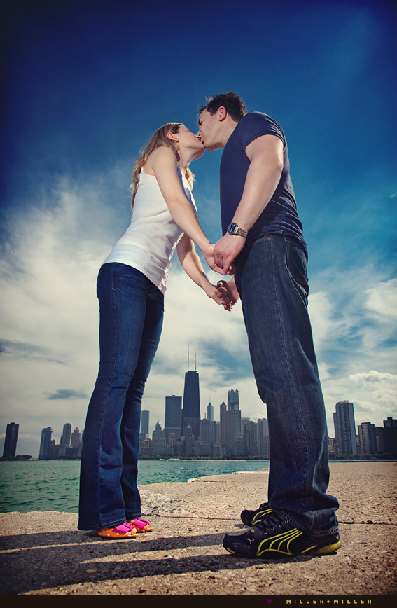 chicago skyline unique engagement photography chicago skyline unique engagement photography