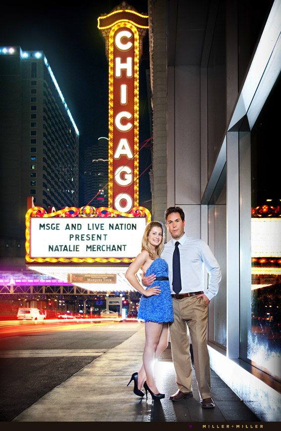 chicago lasalle street bridge night chicago theater wedding