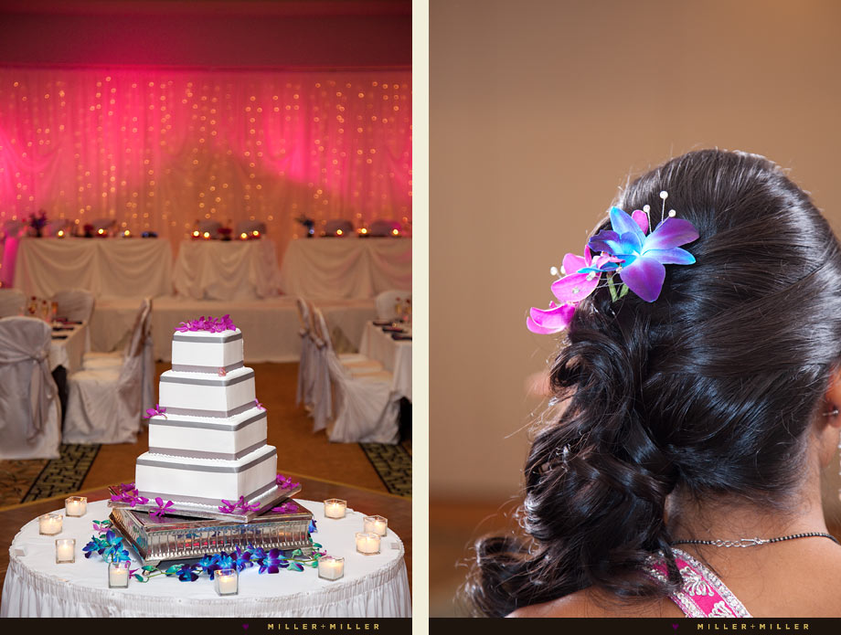 vibrant wedding cake flowers