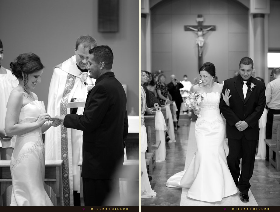 black white wedding ceremony moments