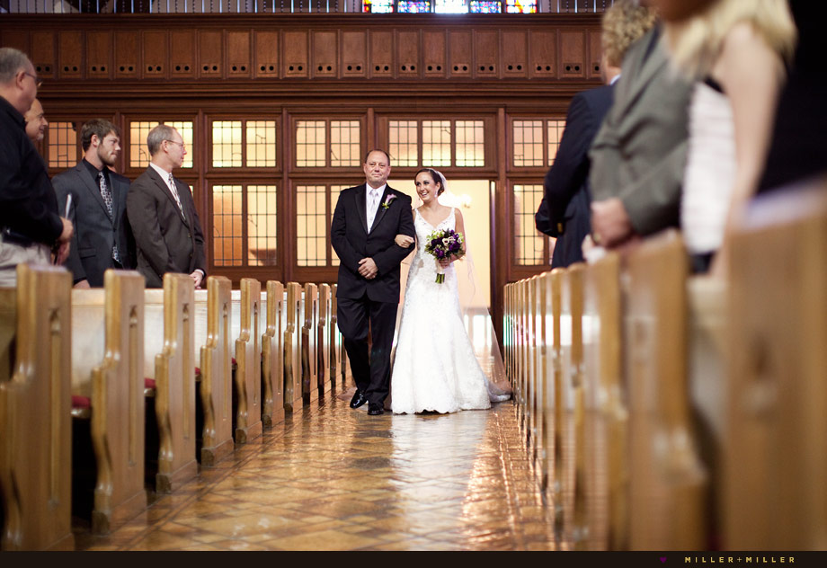 chicago area church aisle bride downers grove wedding ceremony