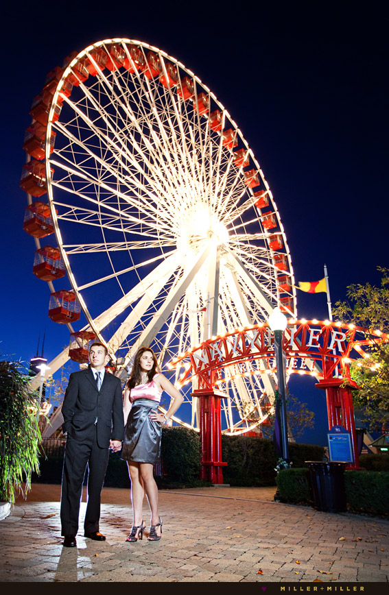 engagement photographs navy pier chicago
