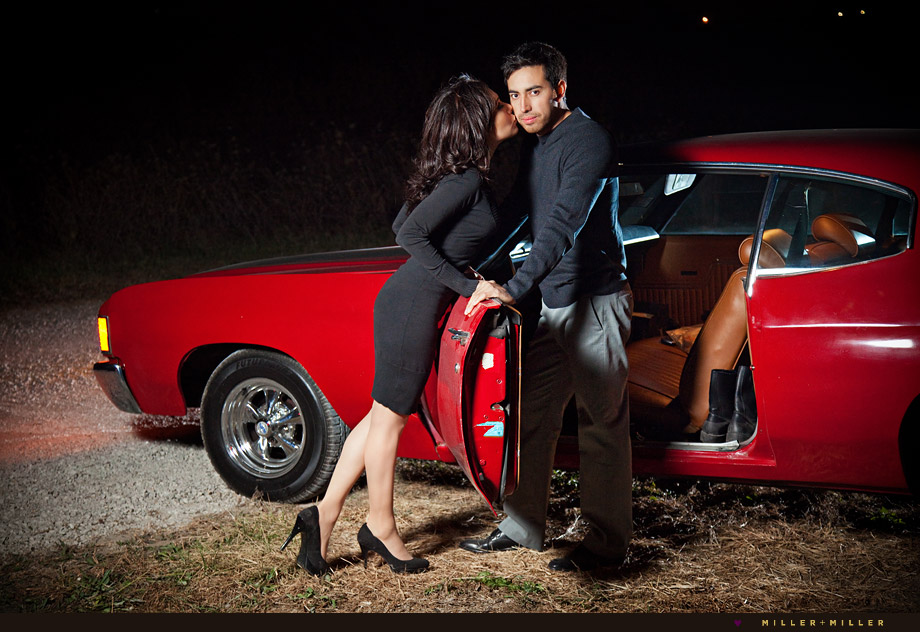 fashion inspired country car engagement