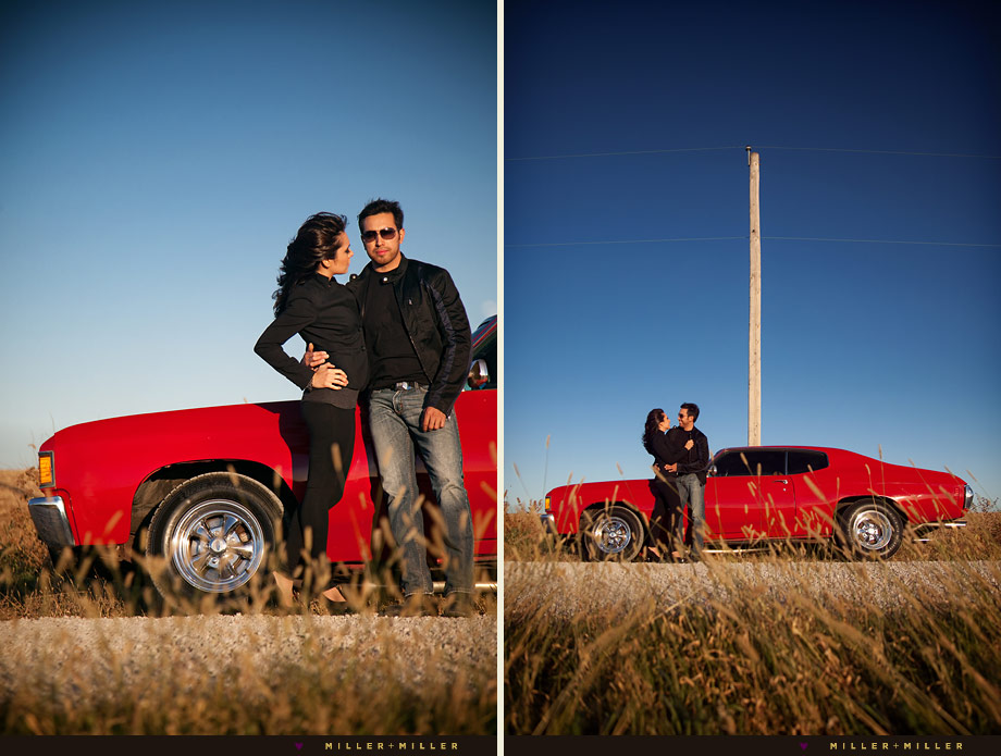 Inspiration Hot couple in a new antique car with Original Part