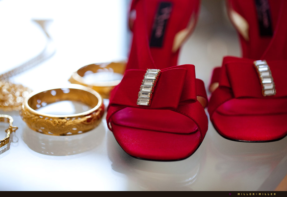 red wedding heels