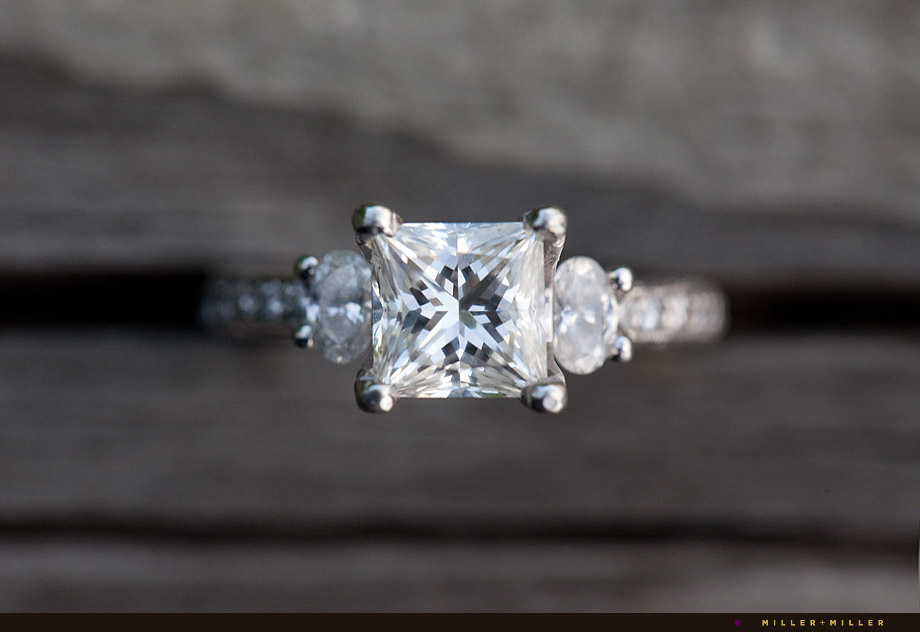 brilliant Tacori princess cut diamond ring photo