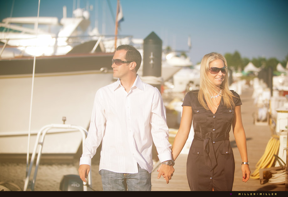 boat marina yacht engagement wedding photography