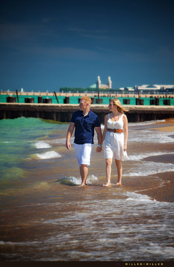 chicago beach engagement pictures