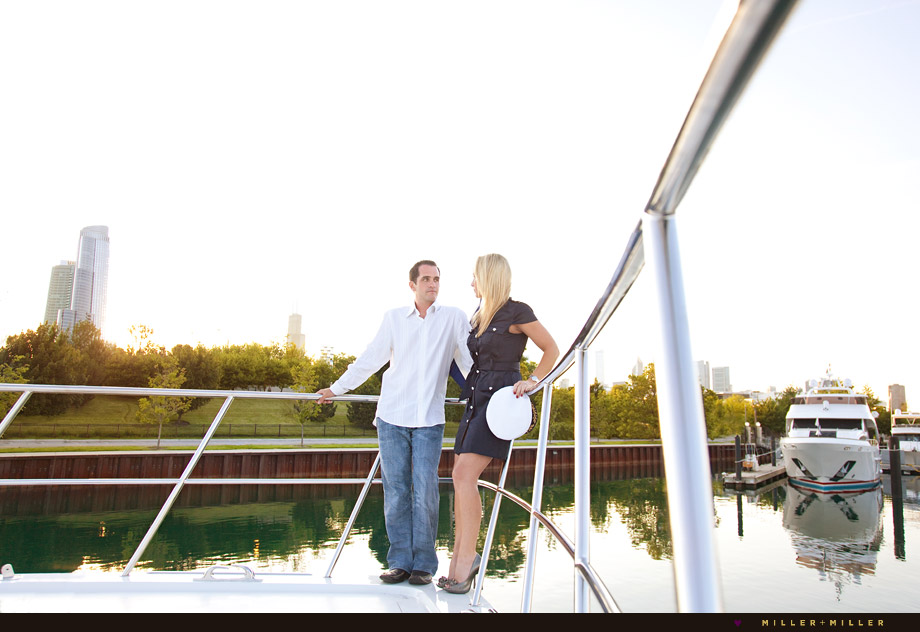 engagement photos bow private yacht