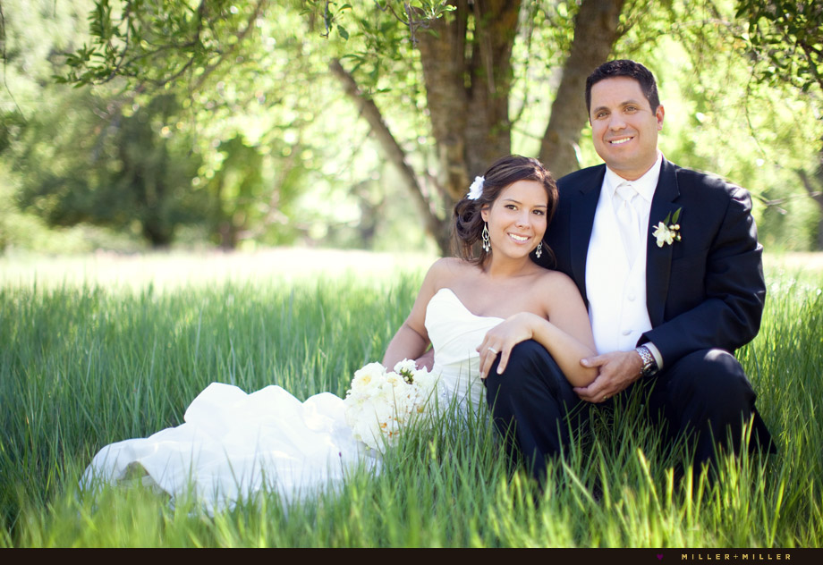 bridal portraits tall grass field tree