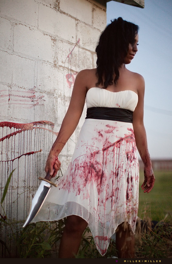 dirty blood stained dress