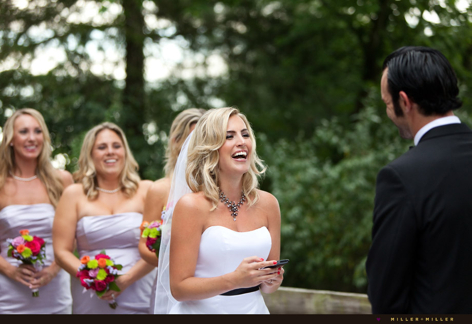 bride smiling vows