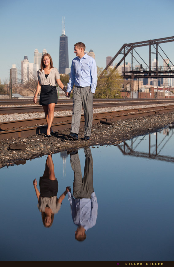 water reflection engagement