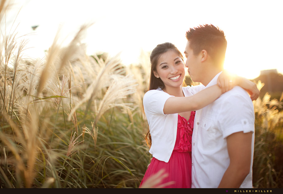 warm glowing engagement images