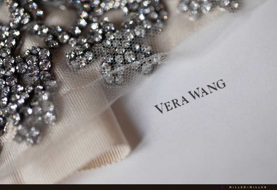 bride wearing vera wang wedding