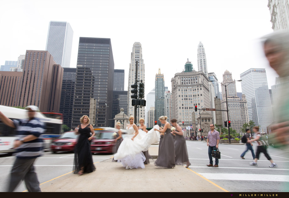 bride crossing michigan avenue