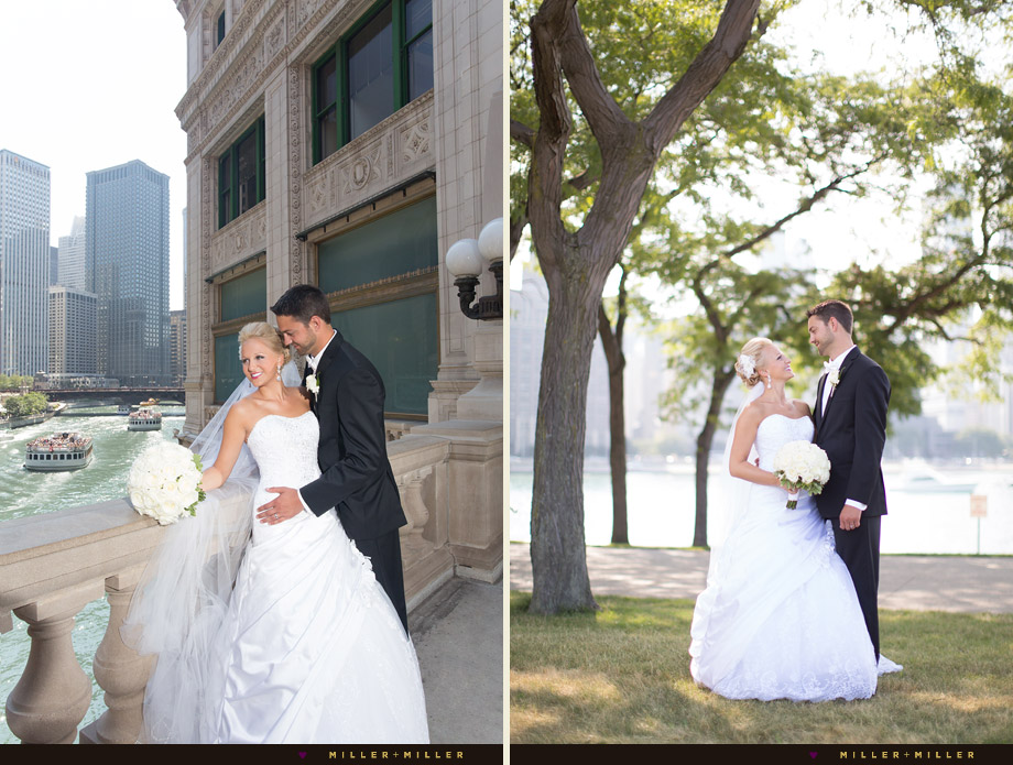 chicago river wedding photos