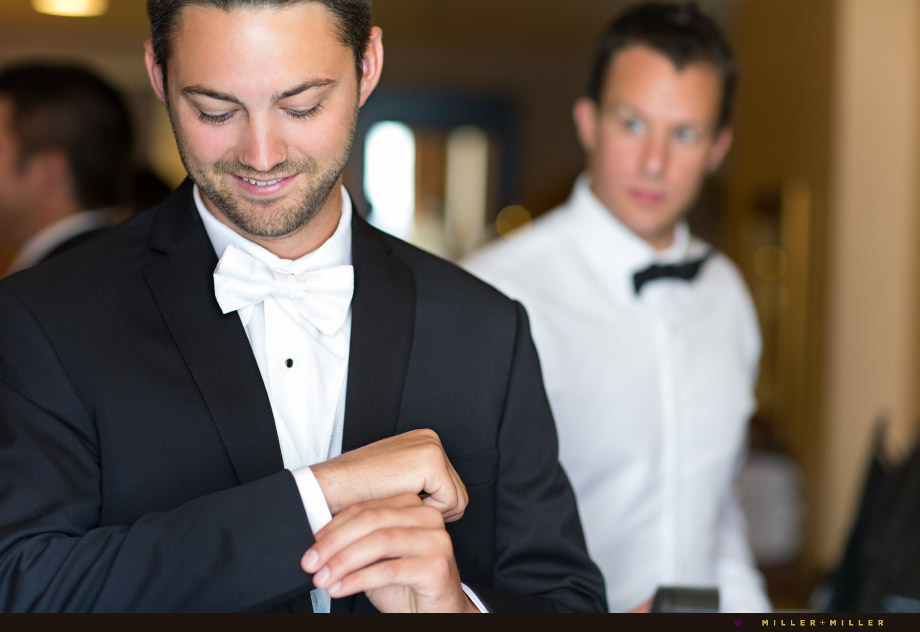 groom tuxedo classic white bow tie