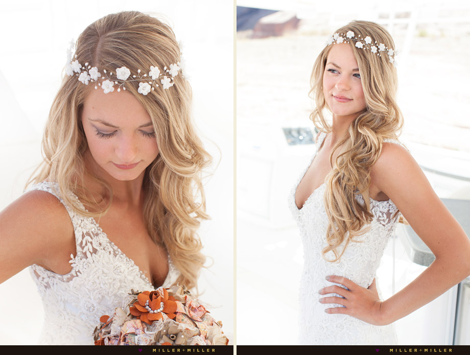 bride flower crown vines hair accessory