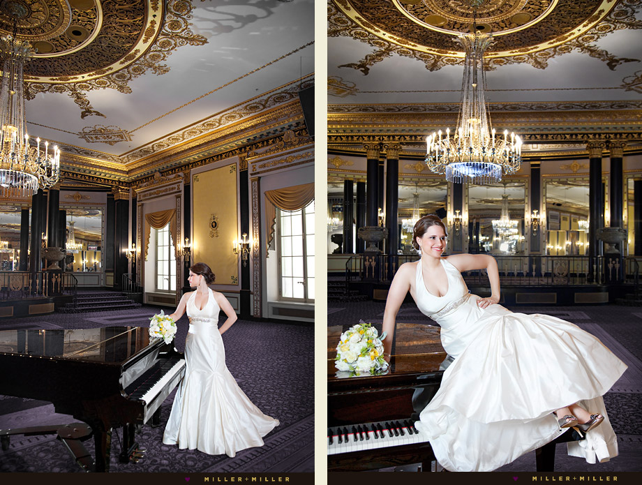 chicago wedding palmer house grand piano
