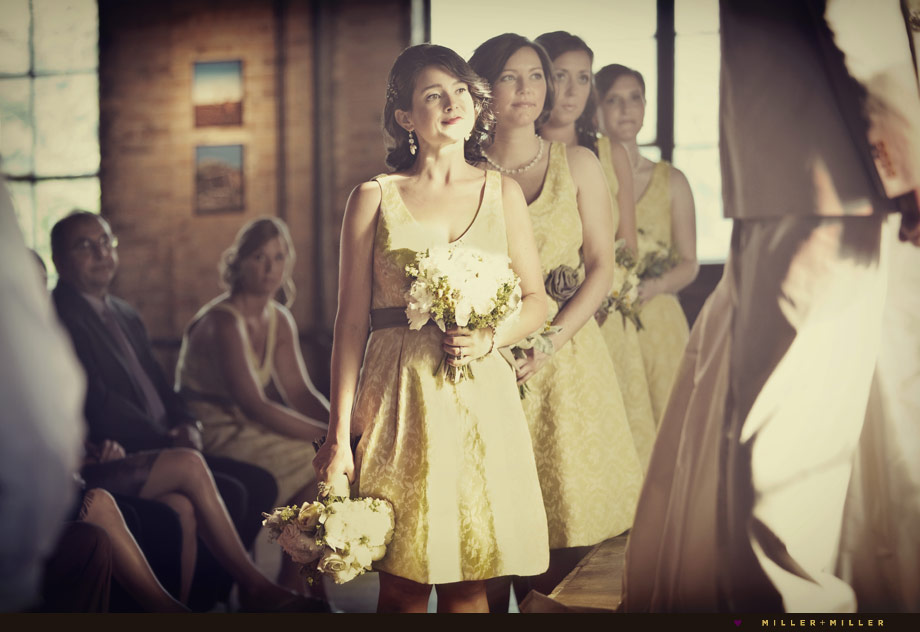 chicago wedding trends yellow bridesmaids dresses