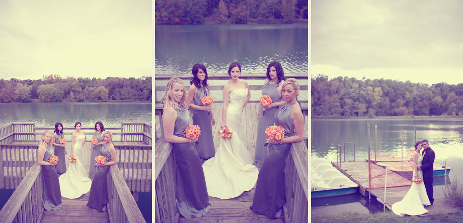 fall illinois wedding lake paddleboats