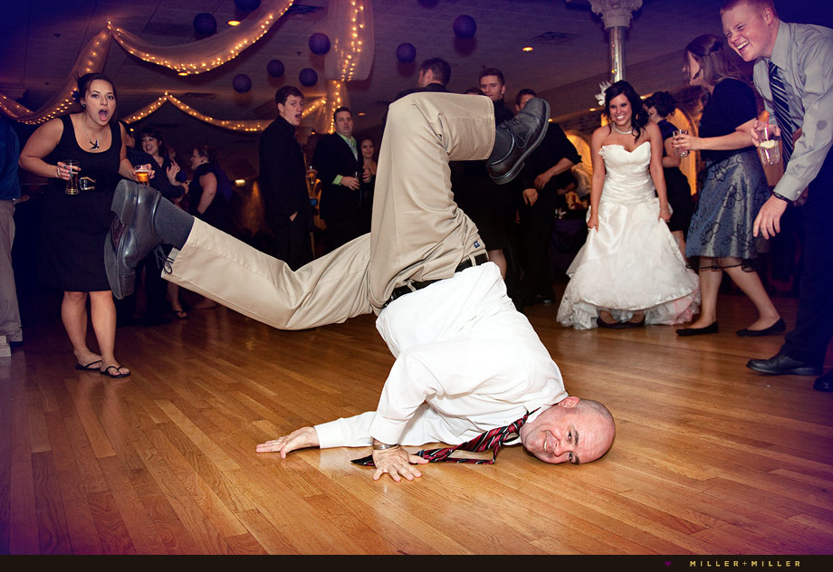 wedding guest break dancing