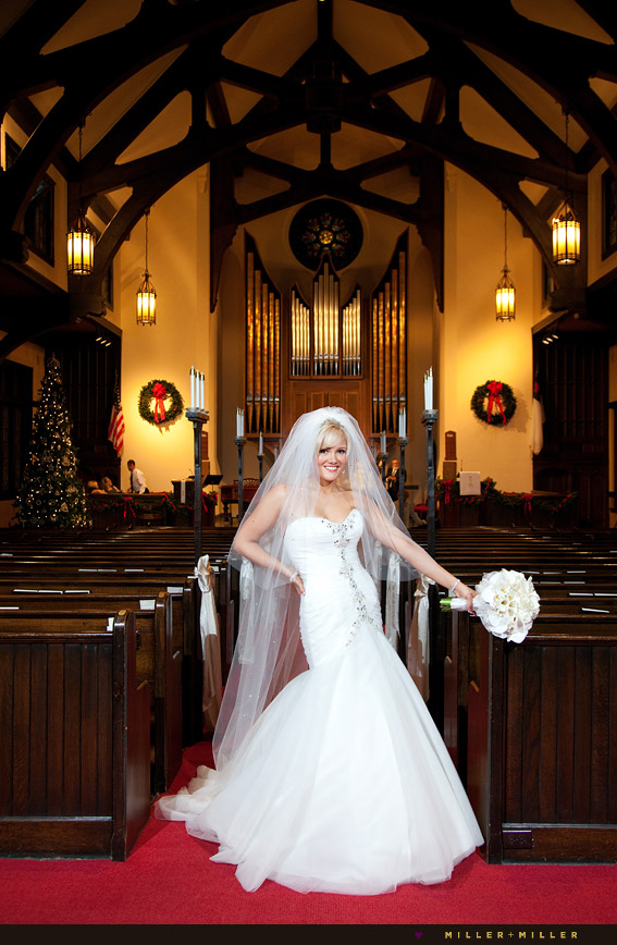 bride church portrait