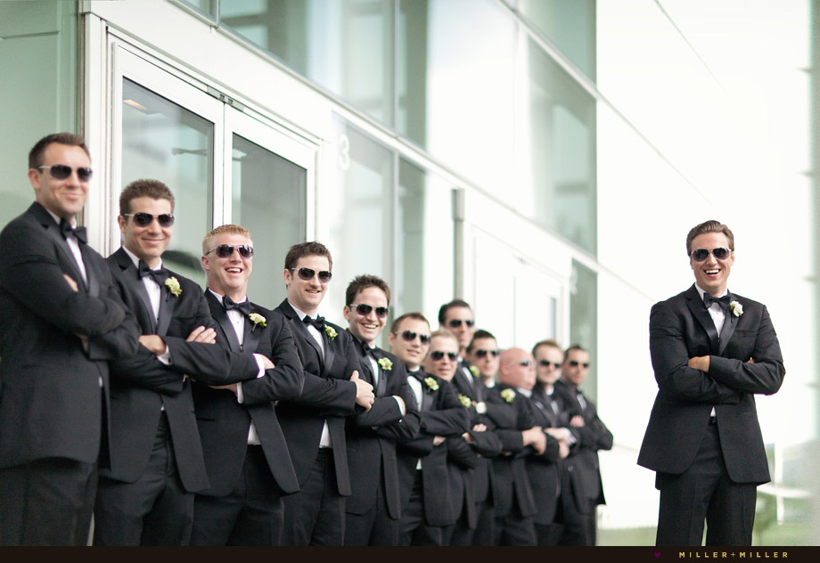 morning groom groomsmen sunglasses