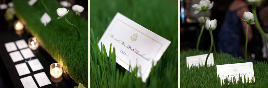 organic modern wheatgrass reception tablecards