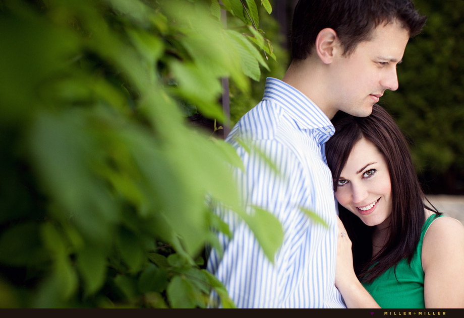 chicago engagement photographs green ivy