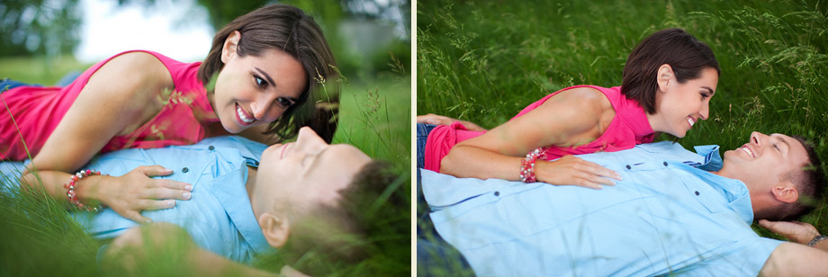 engagement pictures in grass