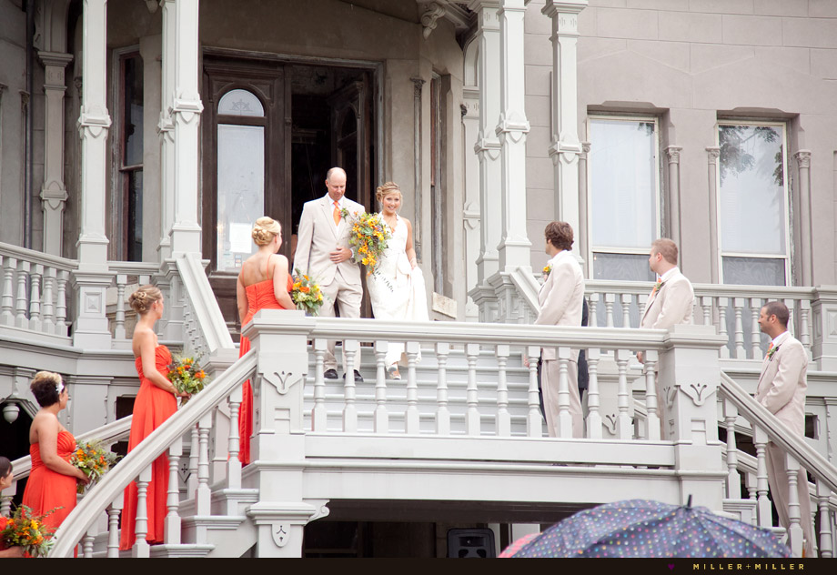 cuneo mansion outdoor staircase ceremony