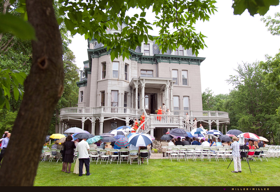 outdoor historic mansion ceremony