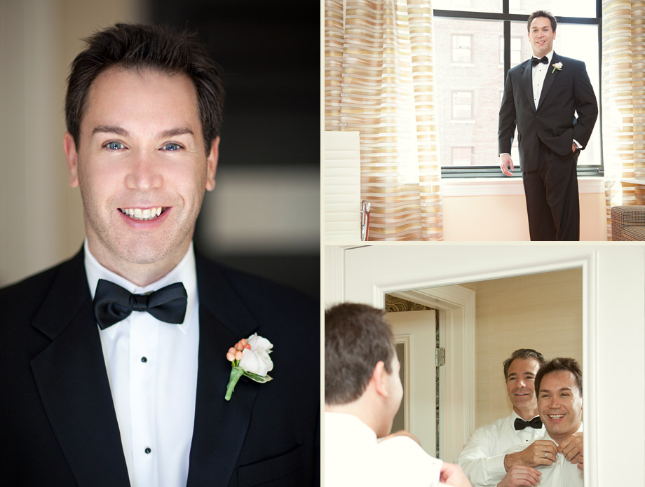 classic chicago wedding groom tuxedo